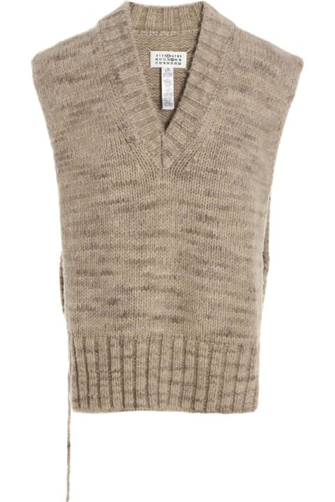 Coats & Jackets for Women Maison Margiela Alpaca Wool And Cotton Blend Vest