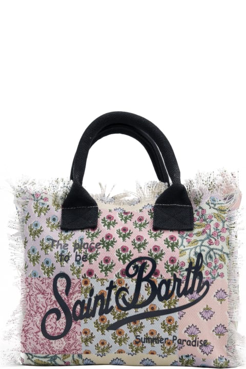 Bags for Women MC2 Saint Barth Colette Cotton Canvas Shopper With Floral Print