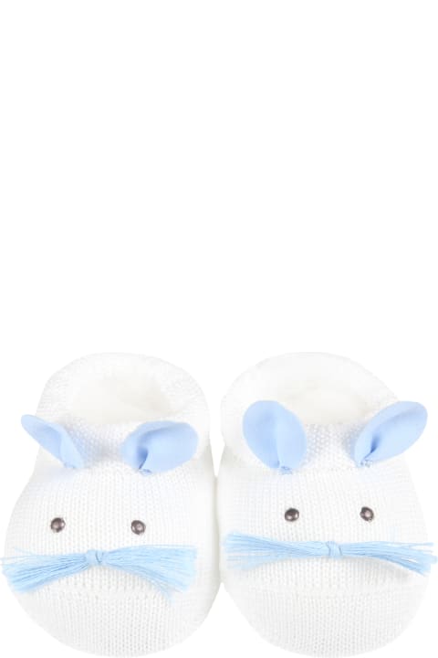 White Baby-bootee For Baby Boy