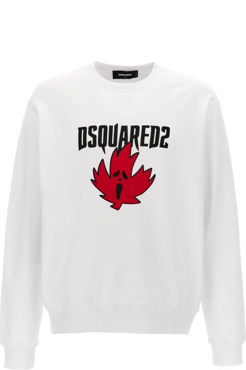 Fleeces & Tracksuits for Men Dsquared2 Logo Print Sweatshirt