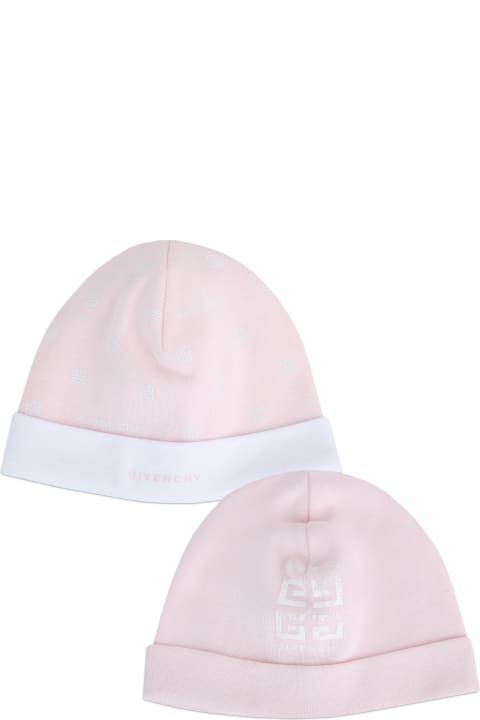 Givenchyのベビーボーイズ Givenchy Set Of Two Caps With 4g Print