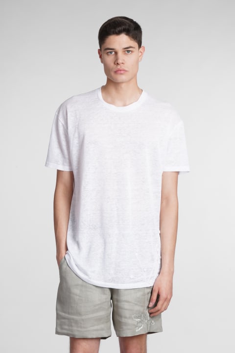 Teo  T-shirt In White Linen
