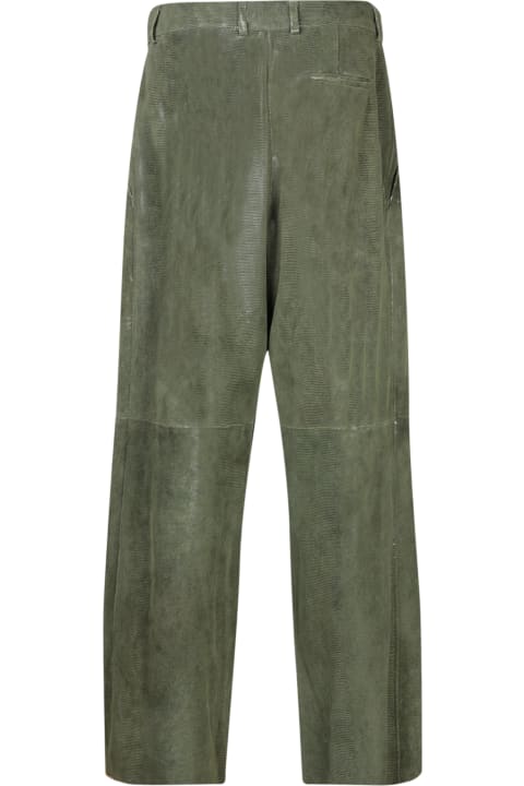 Homeware Forte_Forte Lizard Printed Suede Cargo Trousers