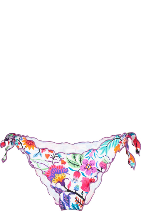 Homeware MC2 Saint Barth Woman Ruffled Swim Briefs With Flower Print