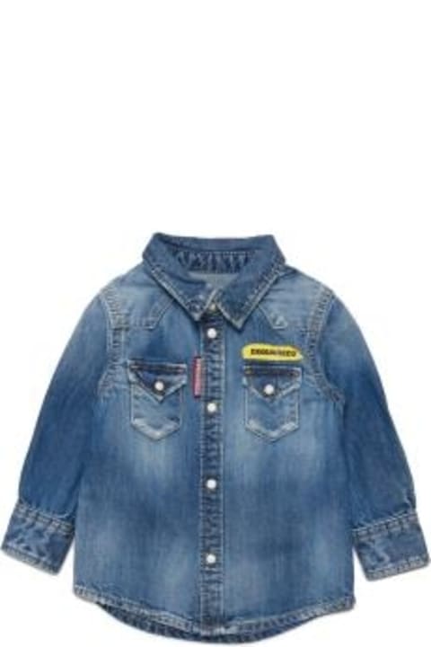 Topwear for Baby Girls Dsquared2 Giacca Denim Con Stampa