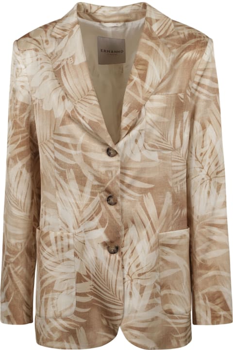 Ermanno Firenze Coats & Jackets for Women Ermanno Firenze Rear Slit All-over Printed Blazer