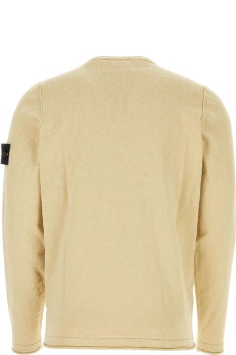 Clothing for Men Stone Island Cream Cotton Blend Sweater