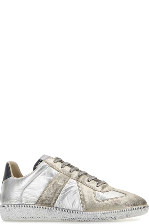 Homeware Maison Margiela Silver Leather Replica Sneakers