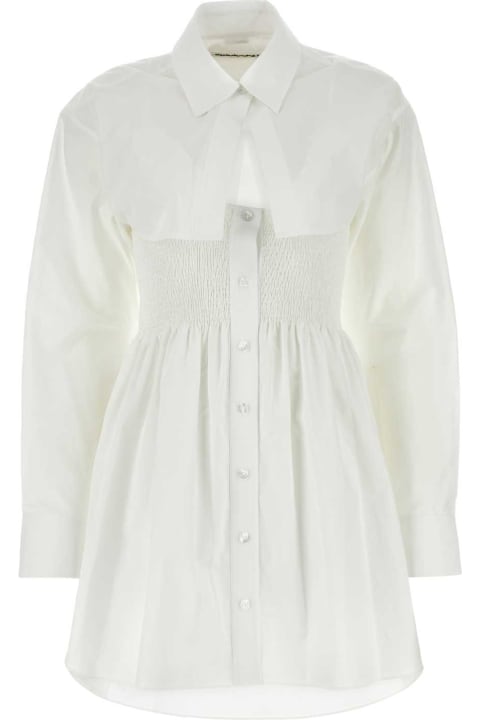 Fashion for Women T by Alexander Wang White Poplin Shirt Dress