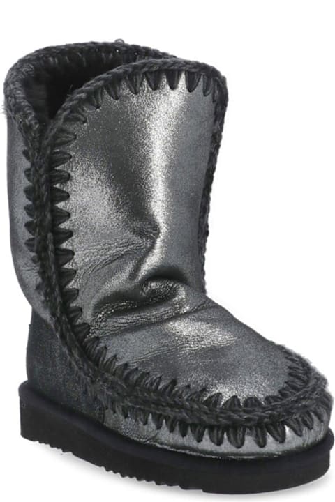 Mou Shoes for Women Mou Eskimo 24 Metallic Whipstitch-trim Boots