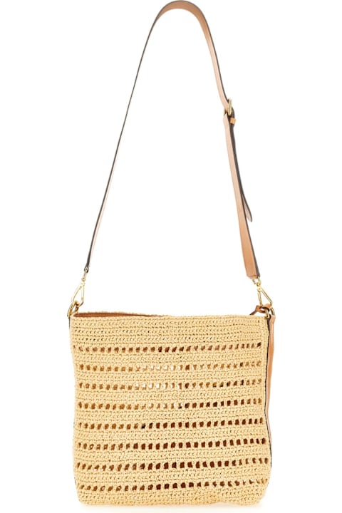 Homeware Etro Perforated Raffia Shoulder Bag