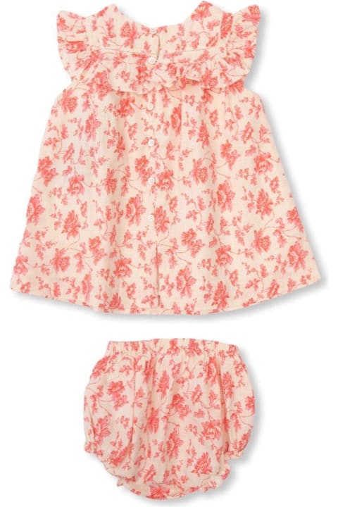 Fashion for Kids Bonpoint Bonpoint Ciara Floral Printed Ruffled Dress