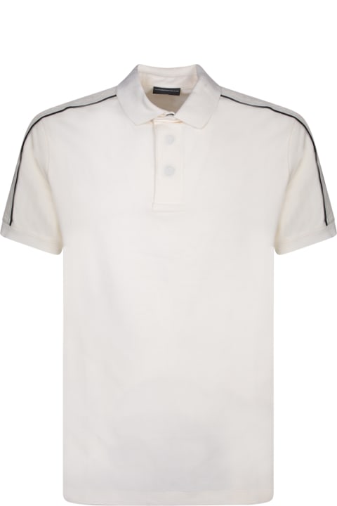 Emporio Armani Topwear for Men Emporio Armani Contrasting Details White Polo Shirt