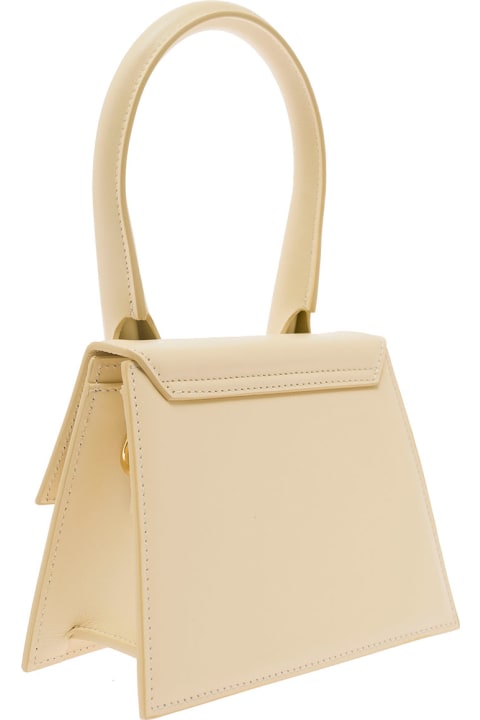 Jacquemus Totes for Women Jacquemus 'le Chiquito Moyen' Cream White Handbag In Leather Woman