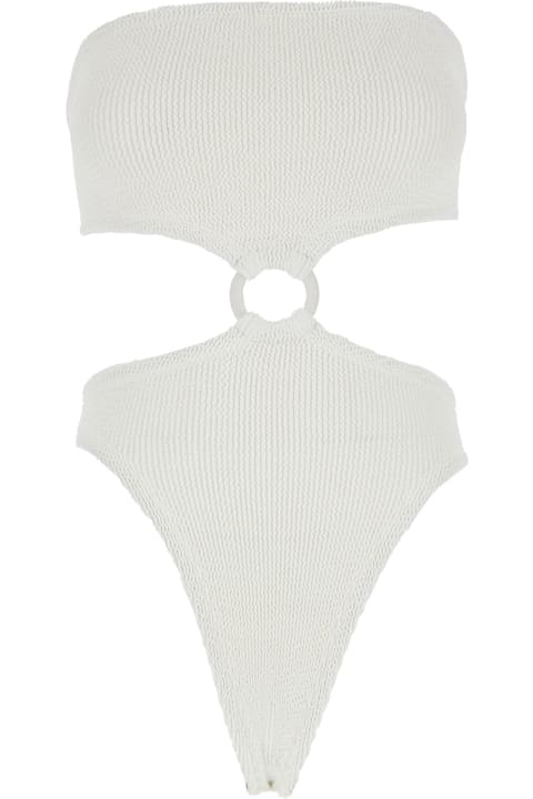 Hunza G Swimwear for Women Hunza G 'jerry' White Sleeveless Swimsuit With Tonal Loop In Tech Fabric Woman