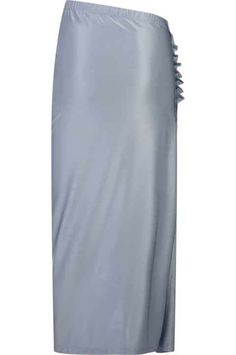 Paco Rabanne Skirts for Women Paco Rabanne Faded Blue Draped Long Skirt