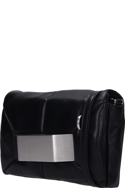 Quilted Griffin Clutch In Black Leather