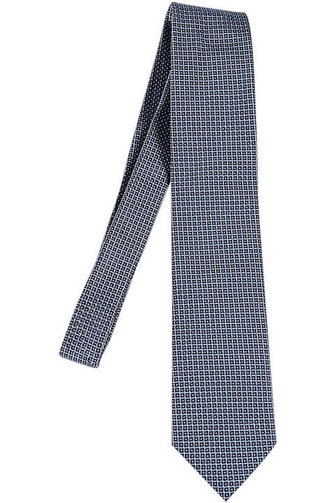 Homeware Zegna Pattern Jacquard Pointed-tip Tie