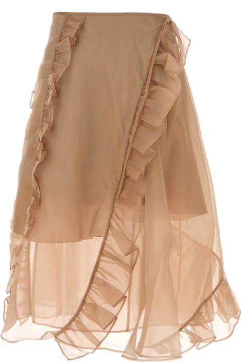 Cecilie Bahnsen for Women Cecilie Bahnsen Antiqued Pink Organza Skirt