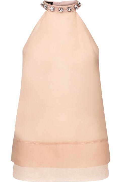 Homeware Pinko Top With Jewel Embroidery On The Neck