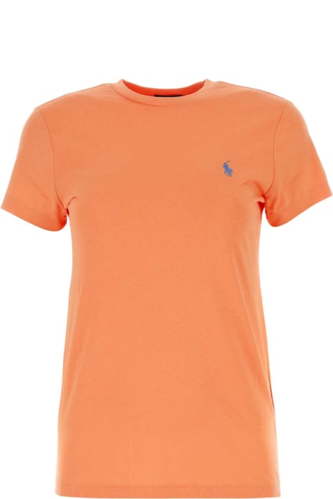Fashion for Women Polo Ralph Lauren Orange Cotton T-shirt