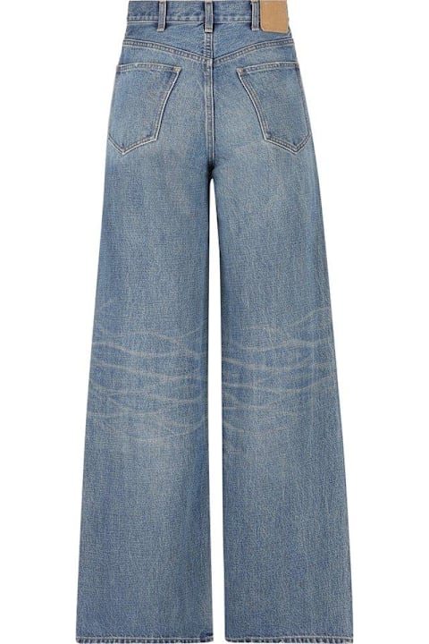 Celine for Women Celine Logo Patch Straight-leg Jeans