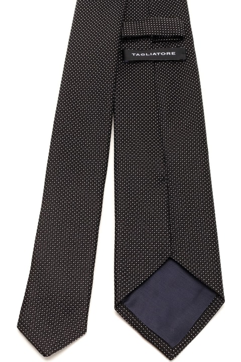 Tagliatore Ties for Men Tagliatore All-over Dot Patterned Pointed-tip Tie