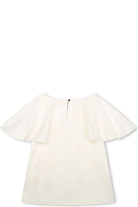 Chloé Shirts for Girls Chloé White Shirt With Cap Sleeveles In Cotton Girl