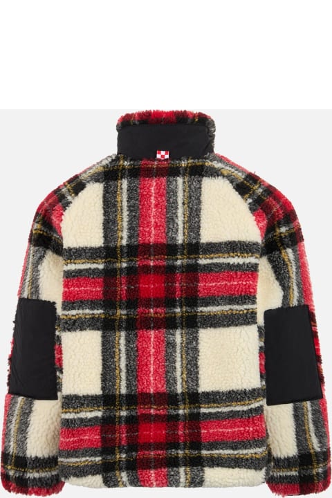 Homeware MC2 Saint Barth Girl Sherpa Jacket With Tartan Print
