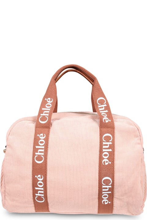 Chloé for Kids Chloé Pink Changing Bag For Baby Girl With Logob