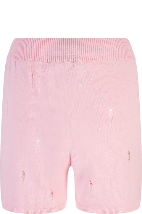 Fashion for Women Barrow Pink Shorts With All-over Tears
