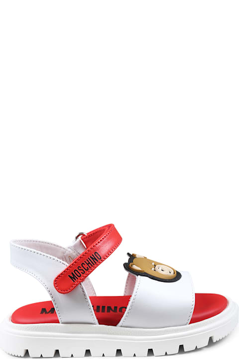 Homeware Moschino Red Sandals For Bab Girl And Girl