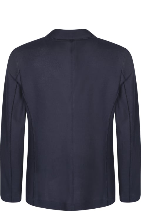 Harris Wharf London Coats & Jackets for Men Harris Wharf London Harris Wharf London Honeycomb Blue Cotton Jacket