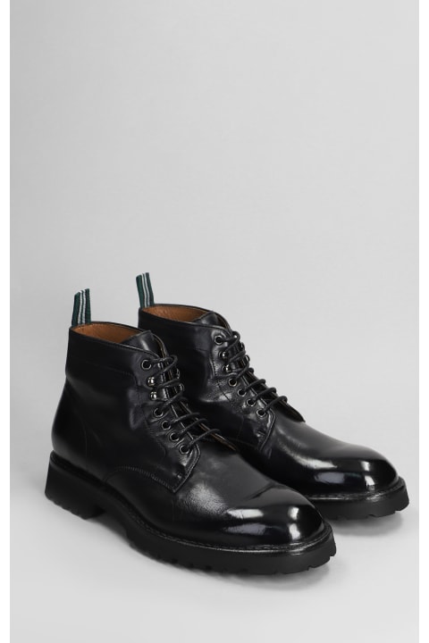 Green George Shoes for Men Green George Lace Up Shoes In Black Leather