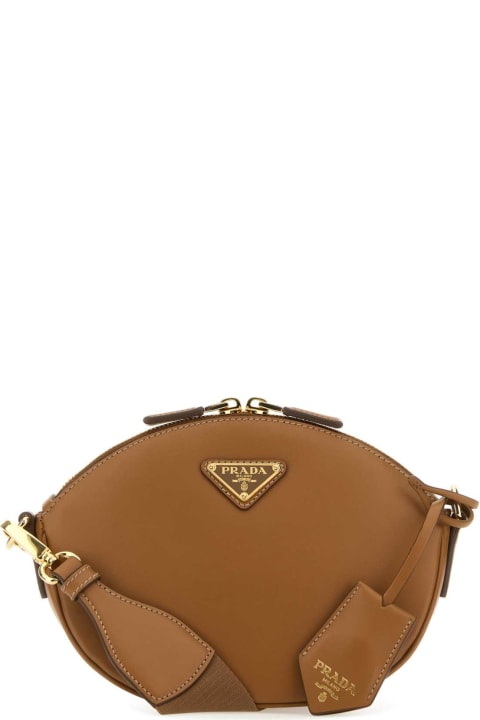Shoulder Bags for Women Prada Caramel Leather Crossbody Bag