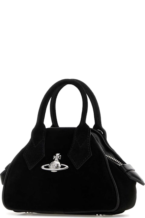 Vivienne Westwood for Kids Vivienne Westwood Black Suede Mini Yasmine Handbag