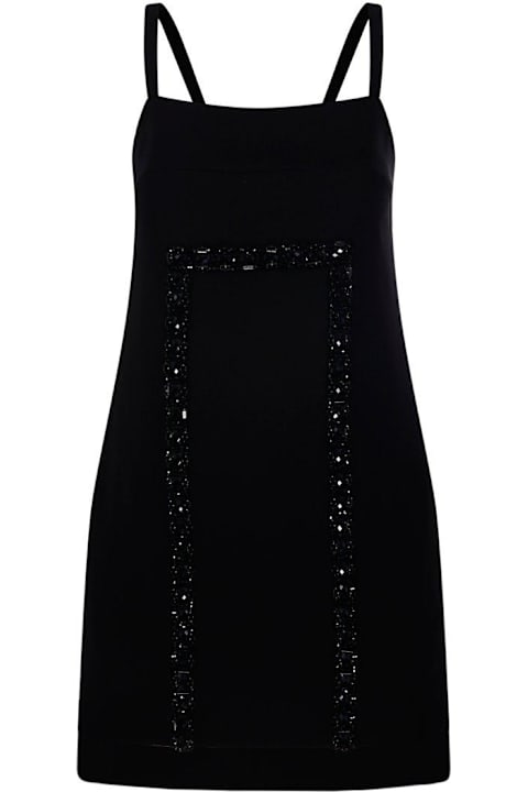 Homeware Max Mara Aversa '1234' Dress In Black Cady