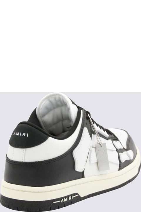 Shoes Sale for Men AMIRI Black And White Leather Skel Sneakers