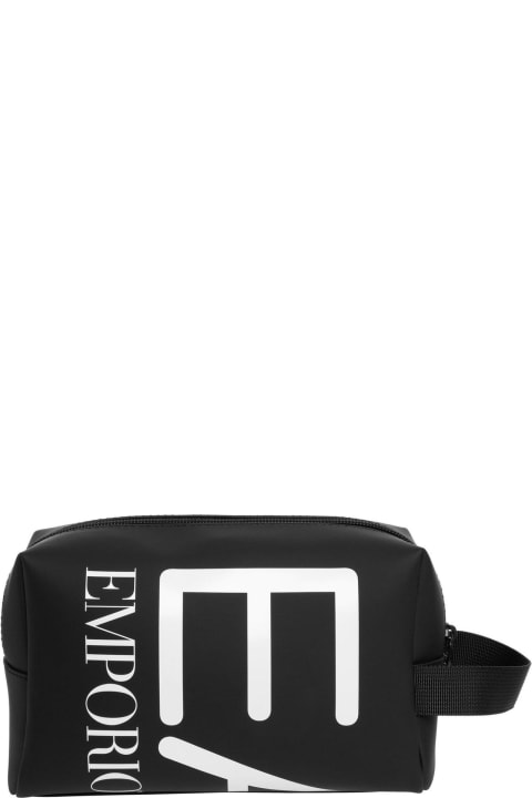 メンズ ベルトバッグ EA7 Logo-printed Zipped Wash Bag