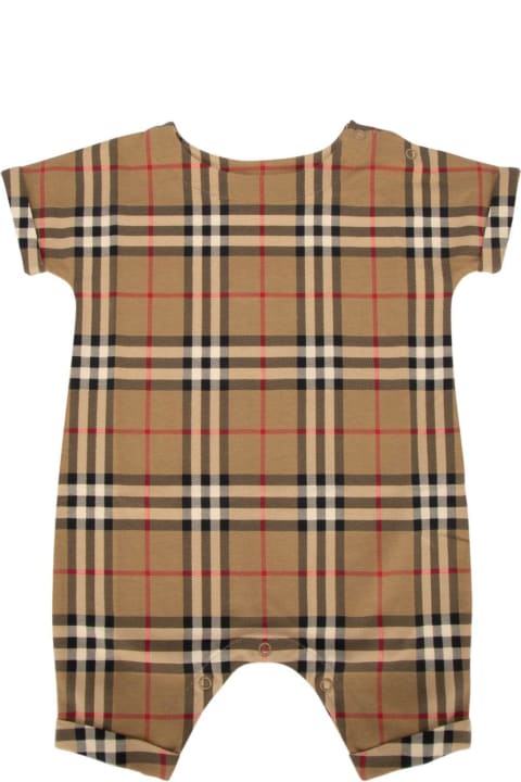 Fashion for Baby Boys Burberry Checked Babygrow