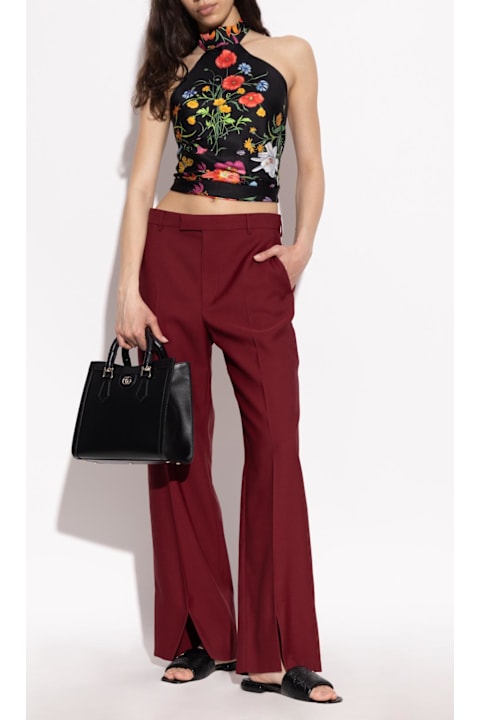 Topwear for Women Gucci Gucci Silk Top With Floral Pattern