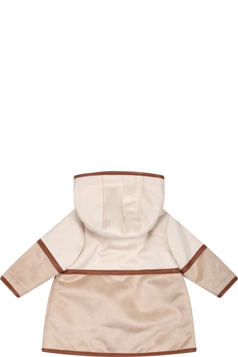 Chloé Coats & Jackets for Baby Girls Chloé Beige Coat For Baby Girl With Logo