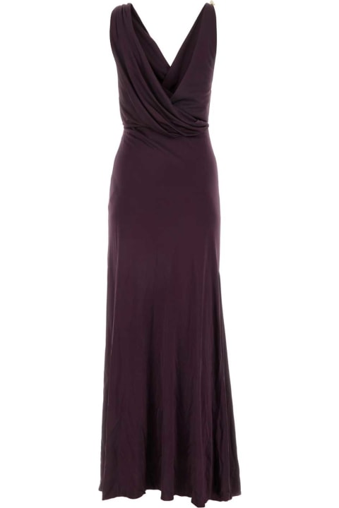 Lanvin for Women Lanvin Grape Viscose Long Dress