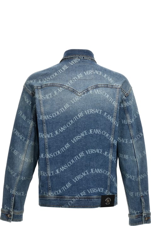 Versace Jeans Couture Coats & Jackets for Men Versace Jeans Couture Logo Print Denim Jacket