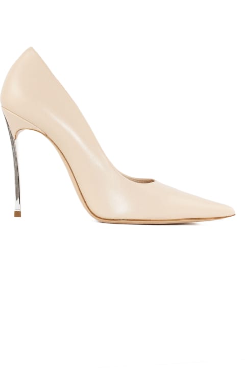 Casadei Shoes for Women Casadei Beige Calf Leather Blade Tiffany Pumps