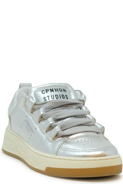 Copenhagen Shoes for Women Copenhagen Copenhagen Silver Leather Sneakers