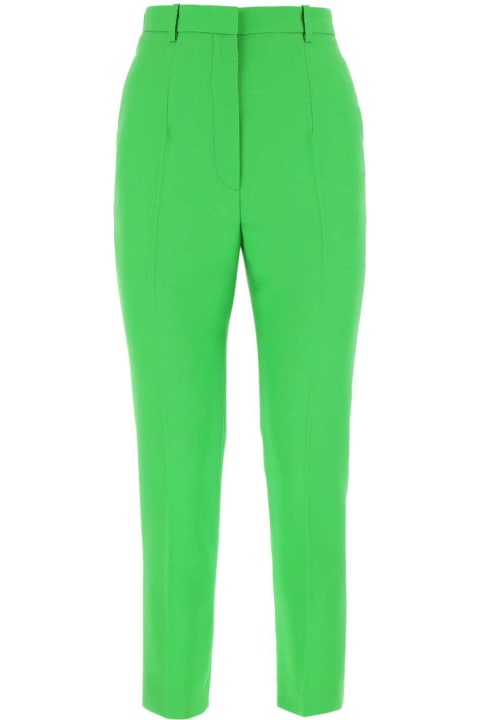Fashion for Women Alexander McQueen Grass Green Wool Blend Pant