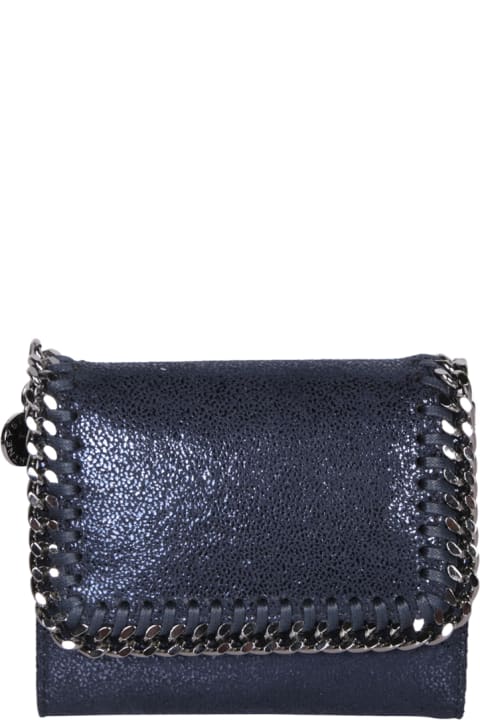 Wallets for Women Stella McCartney Small Flap Blue Wallet