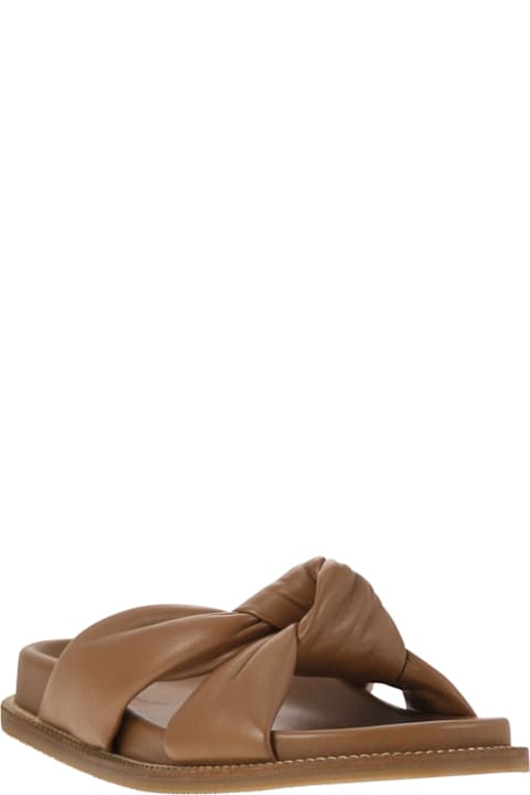 Fabiana Filippi Shoes for Women Fabiana Filippi Leather Slipper With Fussbett And Knot
