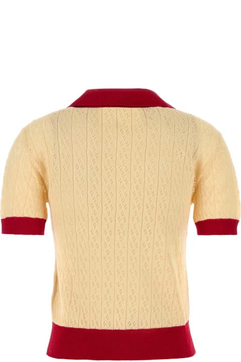 Homeware Valentino Garavani Two-tone Linen Blend Polo Shirt